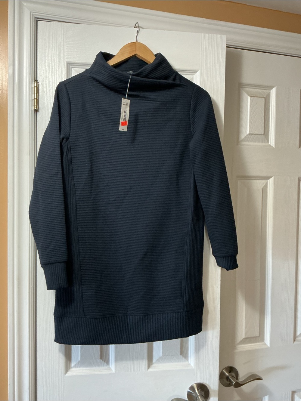 Joe Fresh Men's Navy Ribbed Funnel Neck Sweater